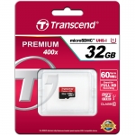 Transcend Micro SDHC Card 32GB Premium 400x