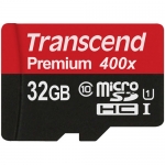 Transcend Micro SDHC Card 32GB Premium 400x