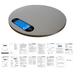 Kitchen Scale Measure Electronic LED 1g ~ 5kg Circular Shape