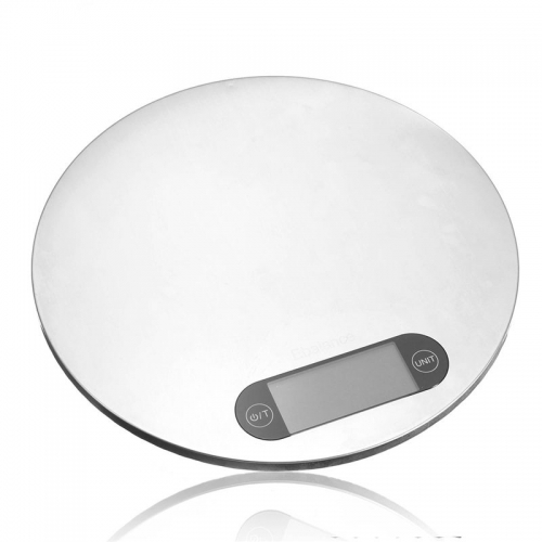 Balança de Cozinha Digital com Visor LED 1g ~ 5kg Forma Circular